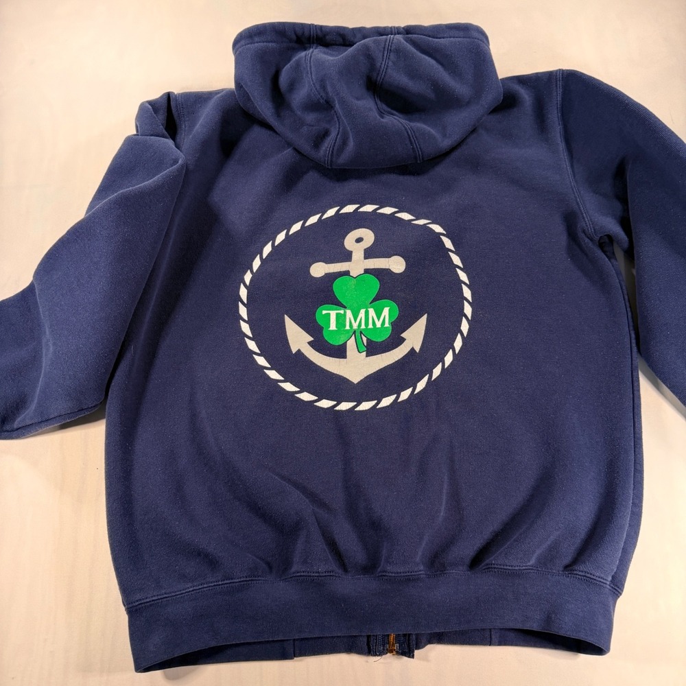 Carhartt Full Zip Hoodie Mens Medium Blue Timothy Murray Lacrosse Day K122-472 - Picture 8 of 9